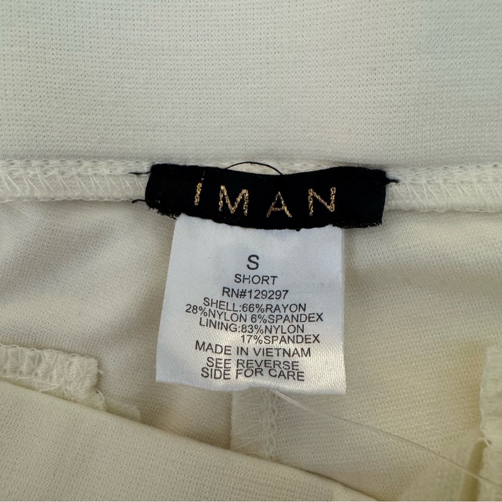 IMAN Global Chic Pants Lot 2 NWT Women’s Small Short Stretch Navy White QVC - Picture 11 of 12